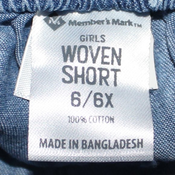 Members Mark Woven Shorts Girl's 6/6x - Picture 4 of 8